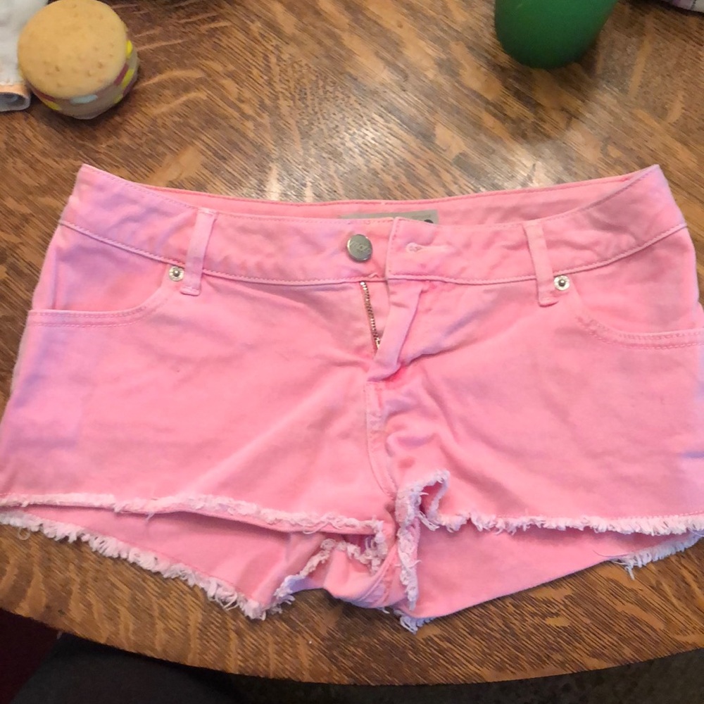 Neon pink shorts